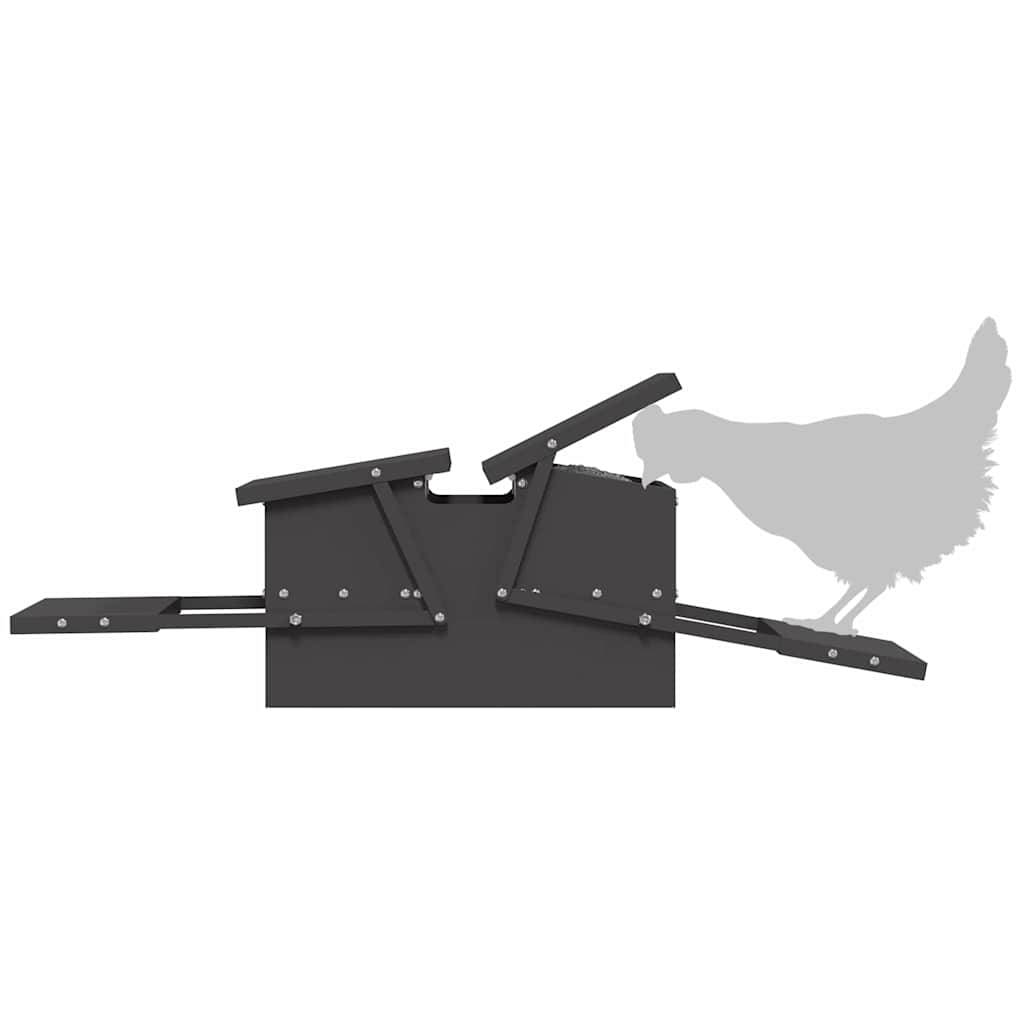 Mangeoire Automatique Volaille Acier Pédale 10kg Noir - ComfortXL Outdoor Living - Image 5