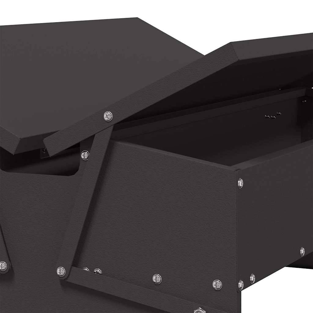 Mangeoire Automatique Volaille Acier Pédale 10kg Noir - ComfortXL Outdoor Living - Image 9