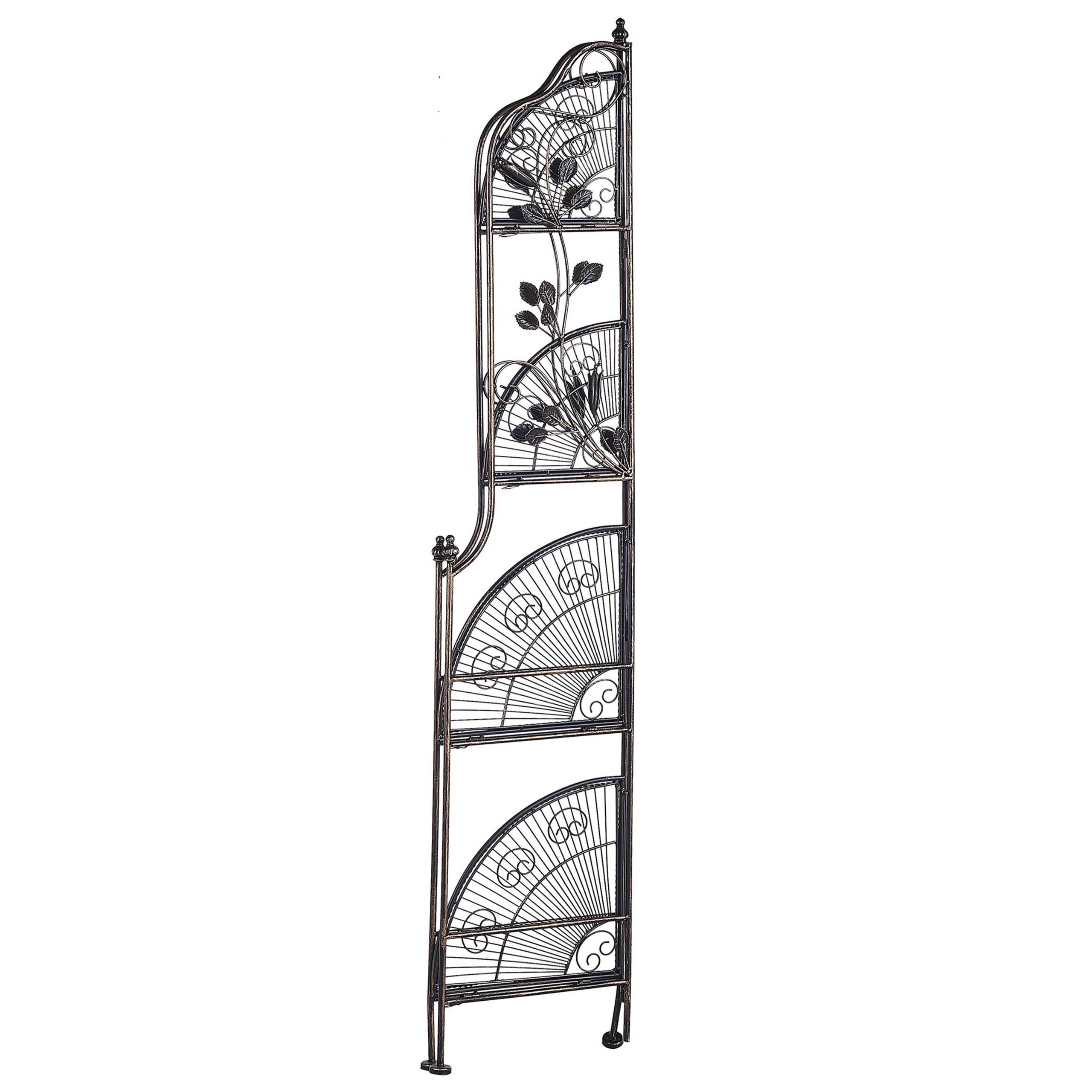 Étagère Angle Extérieur et Intérieur pour Plantes Noire 4 Niveaux Rangement pour Jardin ou Salle de Bain Traditionnelle et Romantique Beliani - Image 5