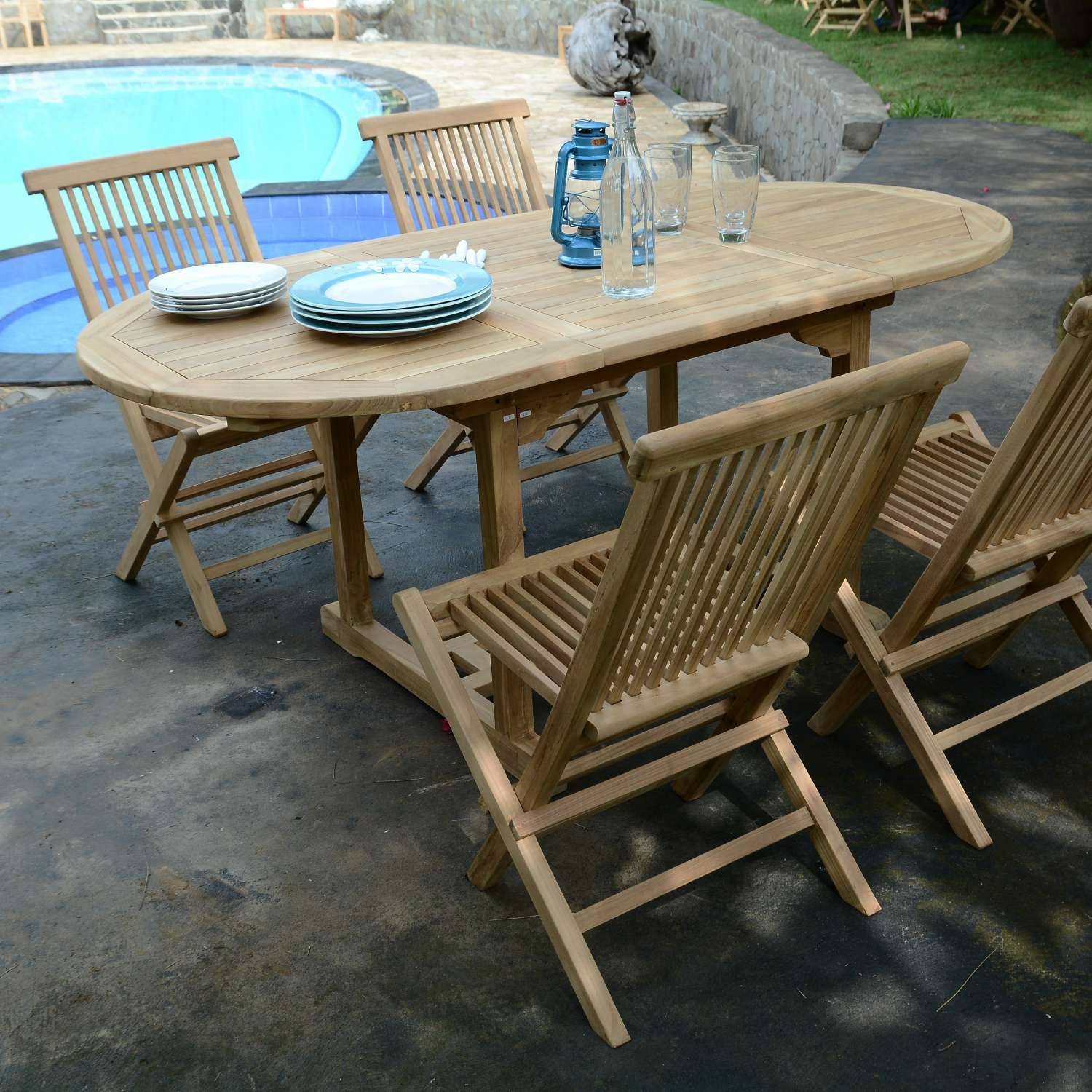 Salon de jardin en teck massif Hawai, 4 places - TECK'Attitude - Imagen 2