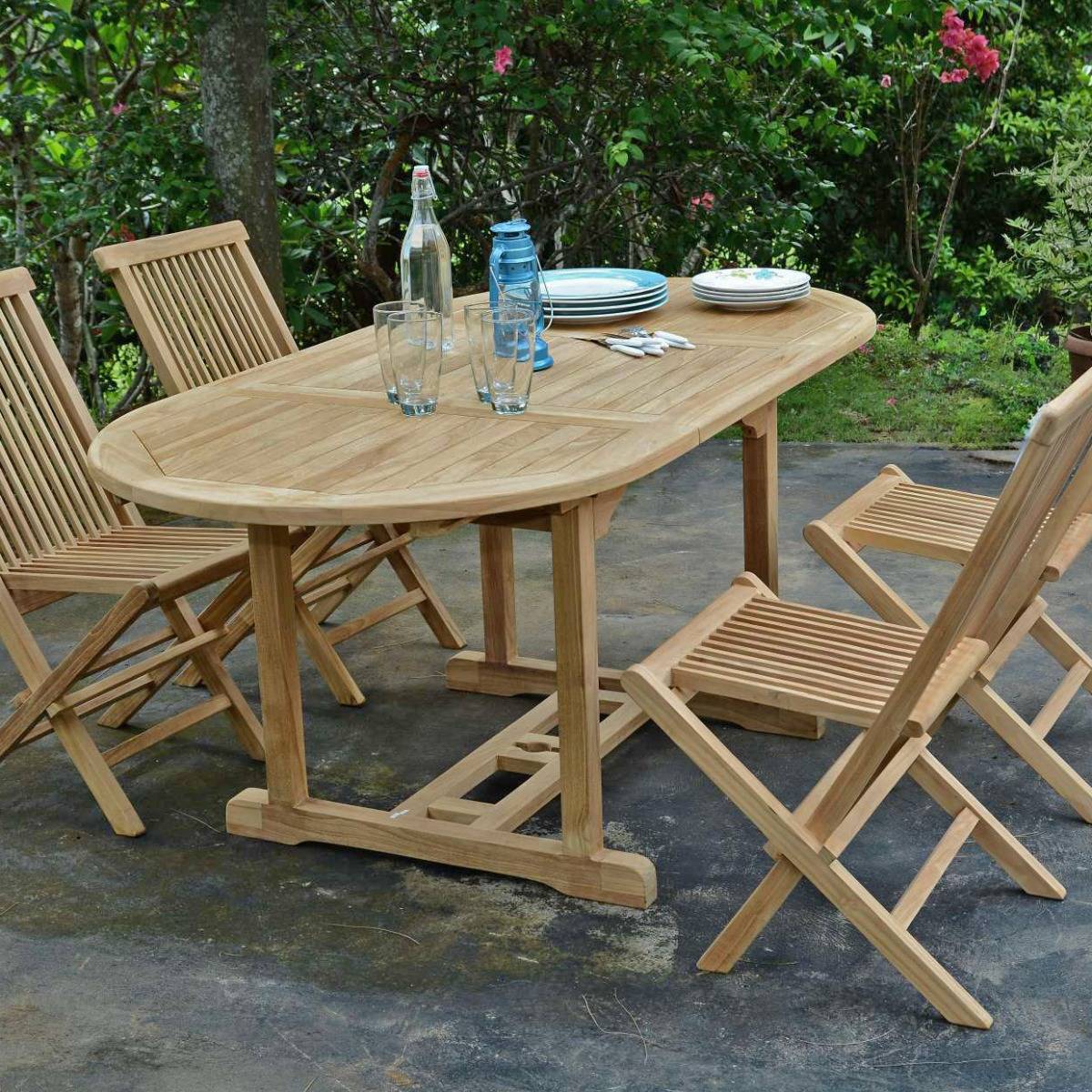 Salon de jardin en teck massif Hawai, 4 places - TECK'Attitude - Imagen 4