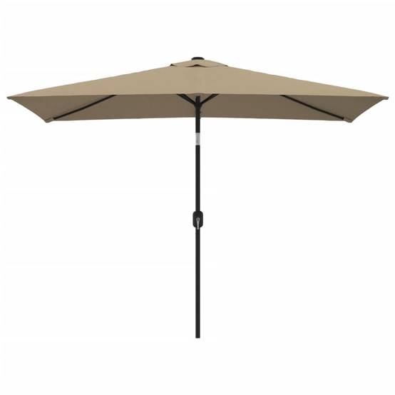 Parasol avec mât en métal 300 x 200 cm taupe - Image 1