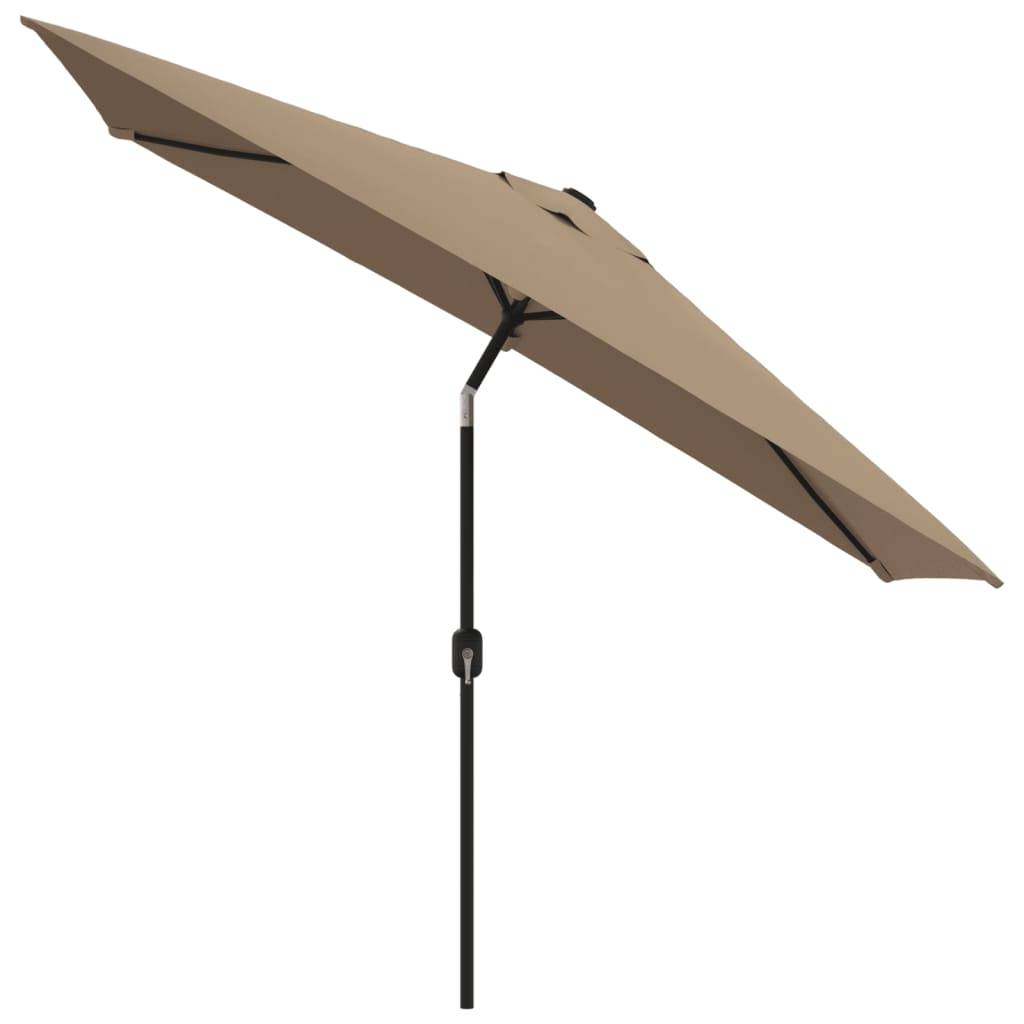 Parasol avec mât en métal 300 x 200 cm taupe - Image 2