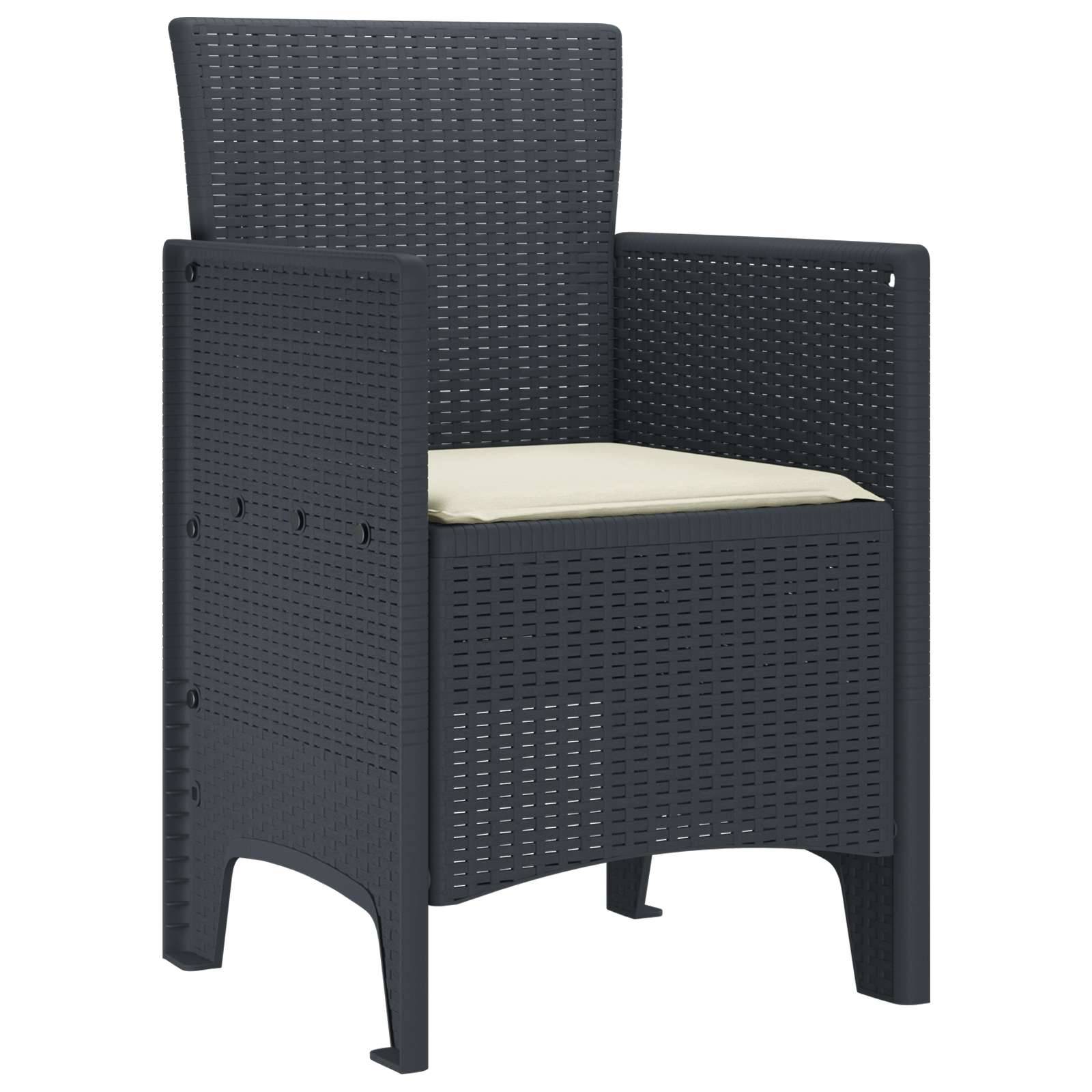 Prolenta Premium - Chaise bois composite  Prolenta Anthracite  53 X 49 X 85 cm  1-personnes - P95064A