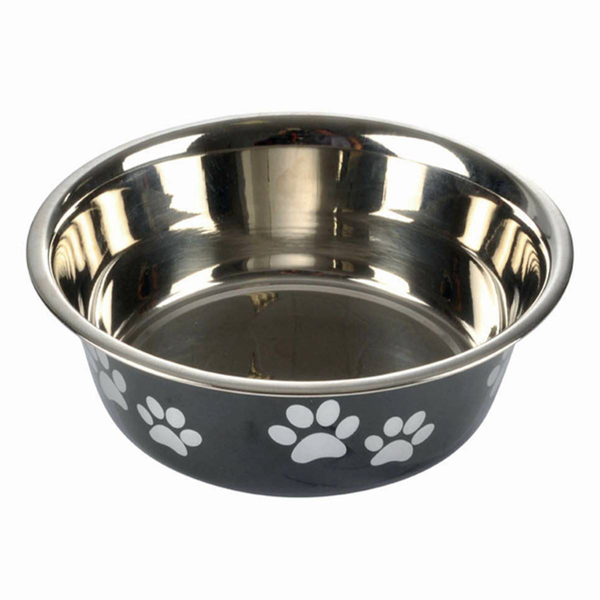 Love Story - Gamelle pour Chien & Chat "Motifs Pattes" 21cm Noir - Image 1