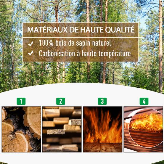Jardinière avec treillis bois massif naturel 64 x 28 x 75 cm - PANGIVO - Image 9