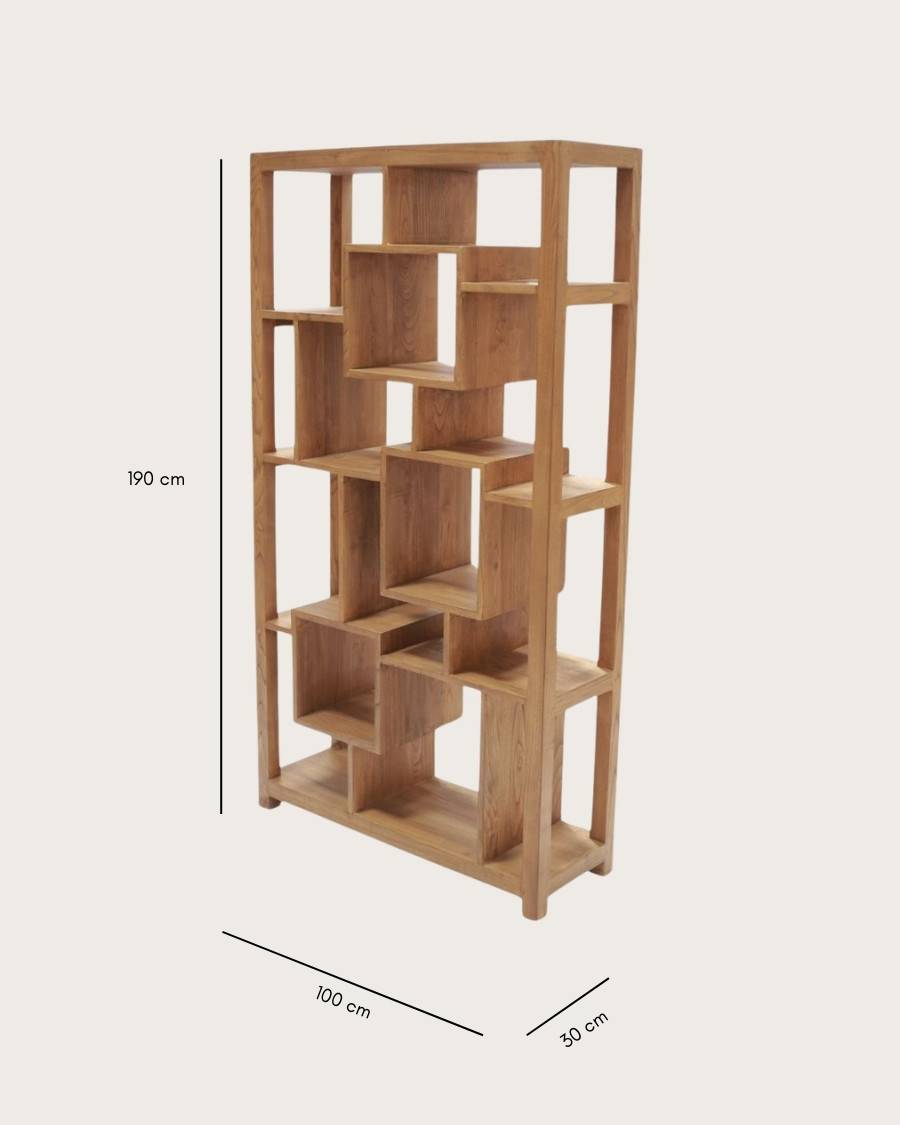 Maze - Étagère en bois massif de Teck - UNIQKA - Imagen 9
