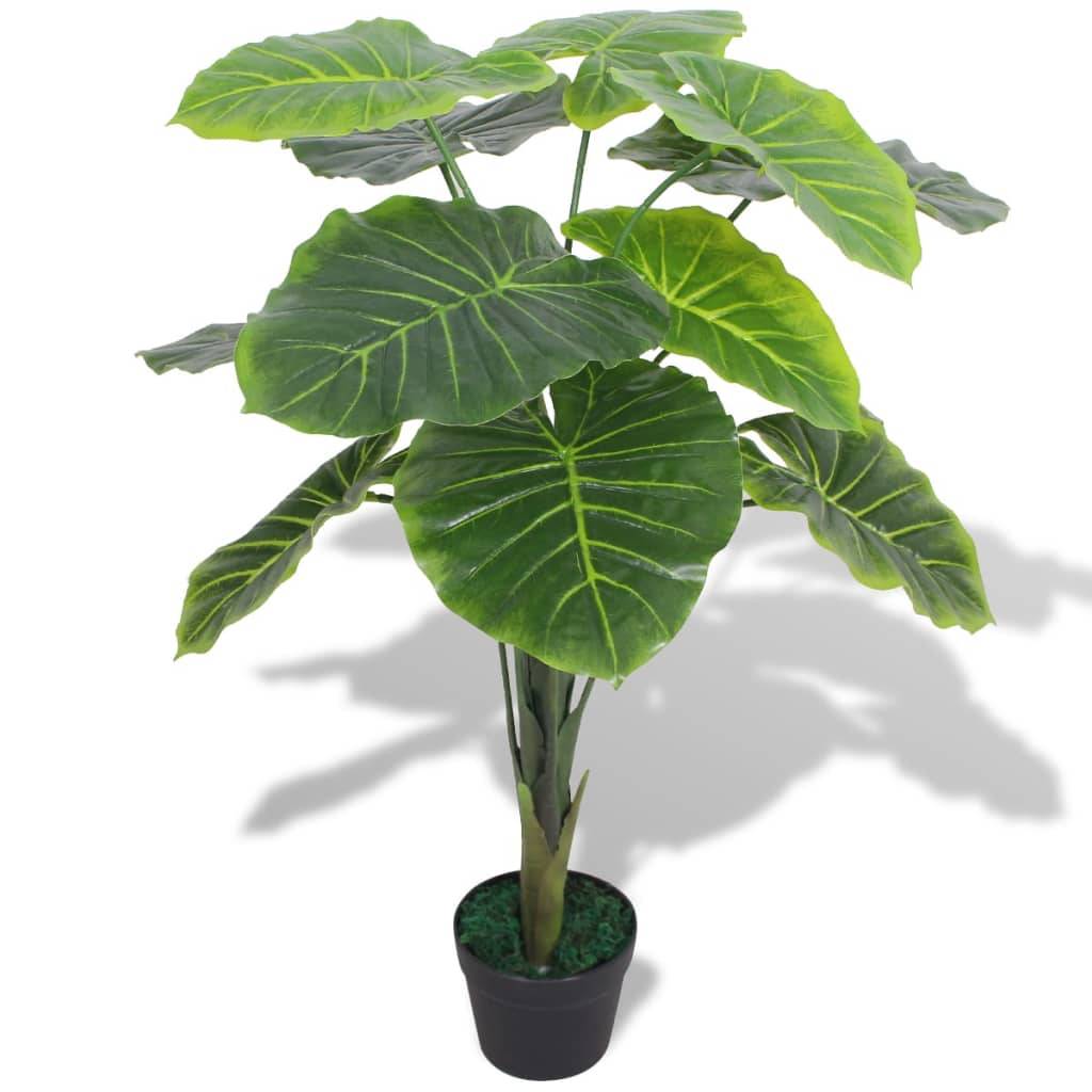 Vidaxl - Plante artificielle avec pot Taro 85 cm Vert - Image 1