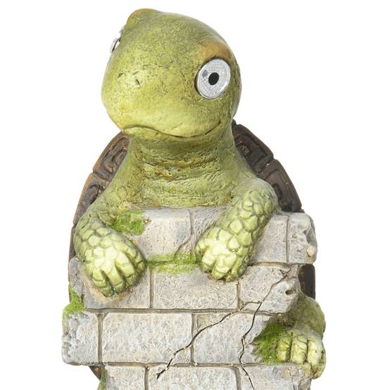 Statue Tortue Solaire Jardin Magnésie Éclairage LED 37cm Déco Extérieure - ComfortXL Outdoor Living - Image 8