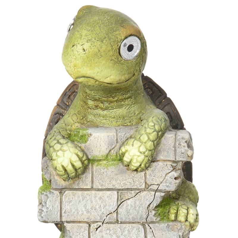 Statue Tortue Solaire Jardin Magnésie Éclairage LED 37cm Déco Extérieure - ComfortXL Outdoor Living - Image 8
