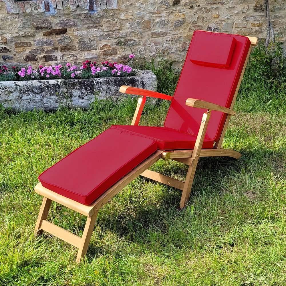 Matelas framboise pour chaise longue - TECK'Attitude - Image 2