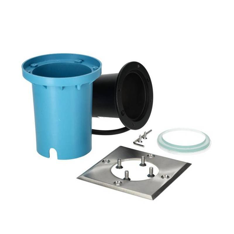 Spot extérieur encastrable carré GU10 230V acier inoxydable IP65 - Image 6