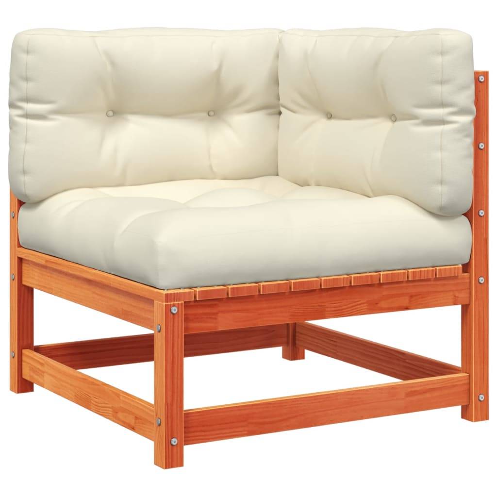 Canapé d'angle de jardin | Canapé D'extérieur | Sofa De Jardin avec coussins et repose-pieds Maison Chic - Image 6