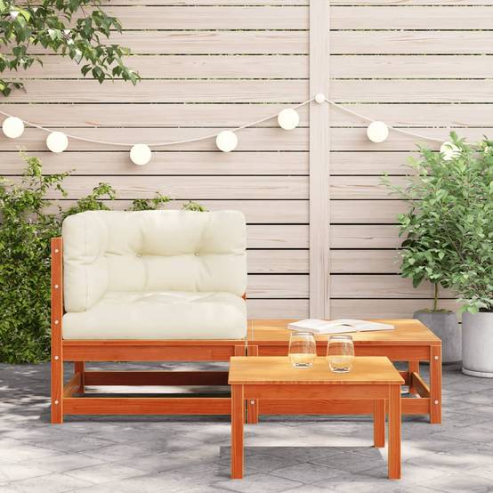 Canapé d'angle de jardin | Canapé D'extérieur | Sofa De Jardin avec coussins et repose-pieds Maison Chic - Image 3