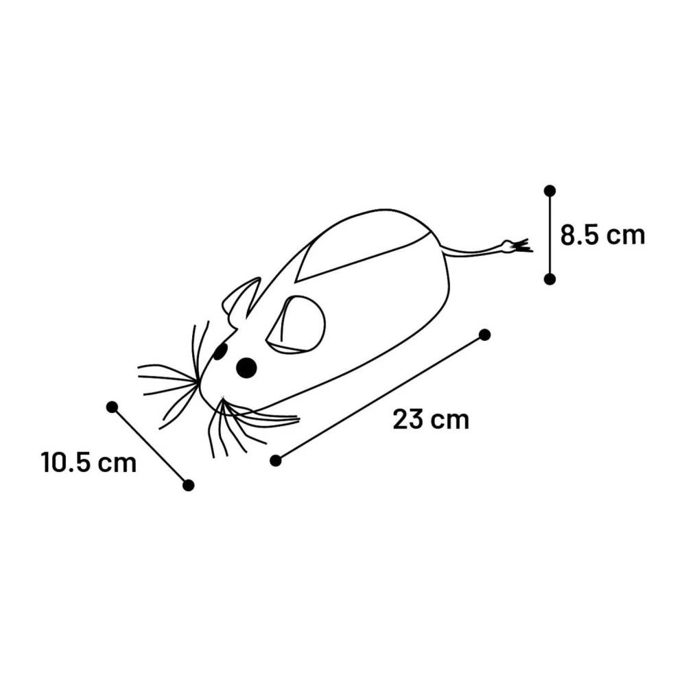 Souris a cliquetis  ø 10.5 cm x 23 cm jouet pour chat - Imagen 3