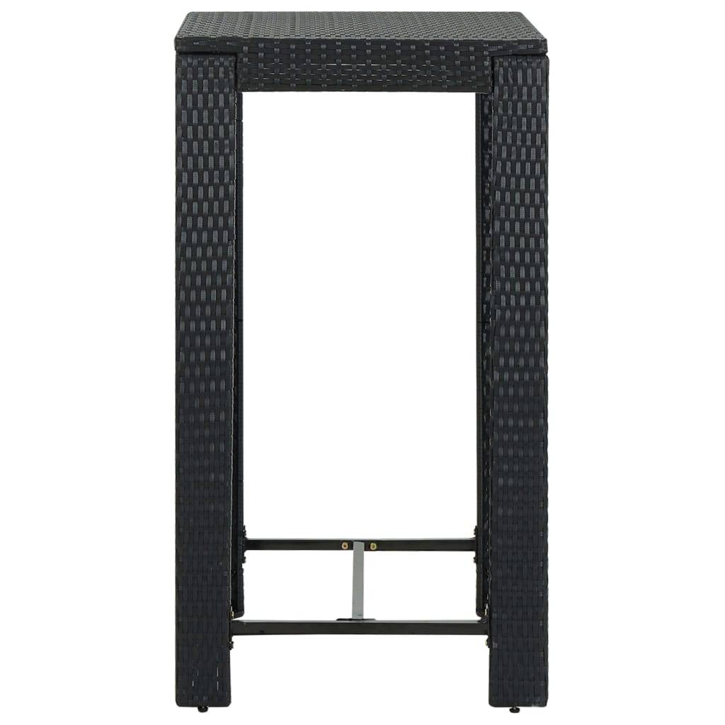 Helloshop26 - Ensemble de bar de jardin 5 pièces et coussins résine tressée noir - Imagen 7