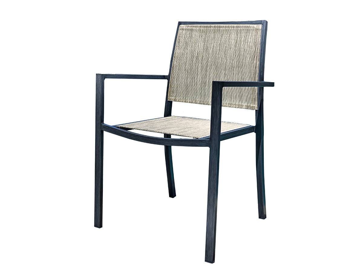Table de jardin rectangulaire extensible en aluminium Santorin gris bleuté 8/10 places - Jardiline + 10 fauteuils - Imagen 4
