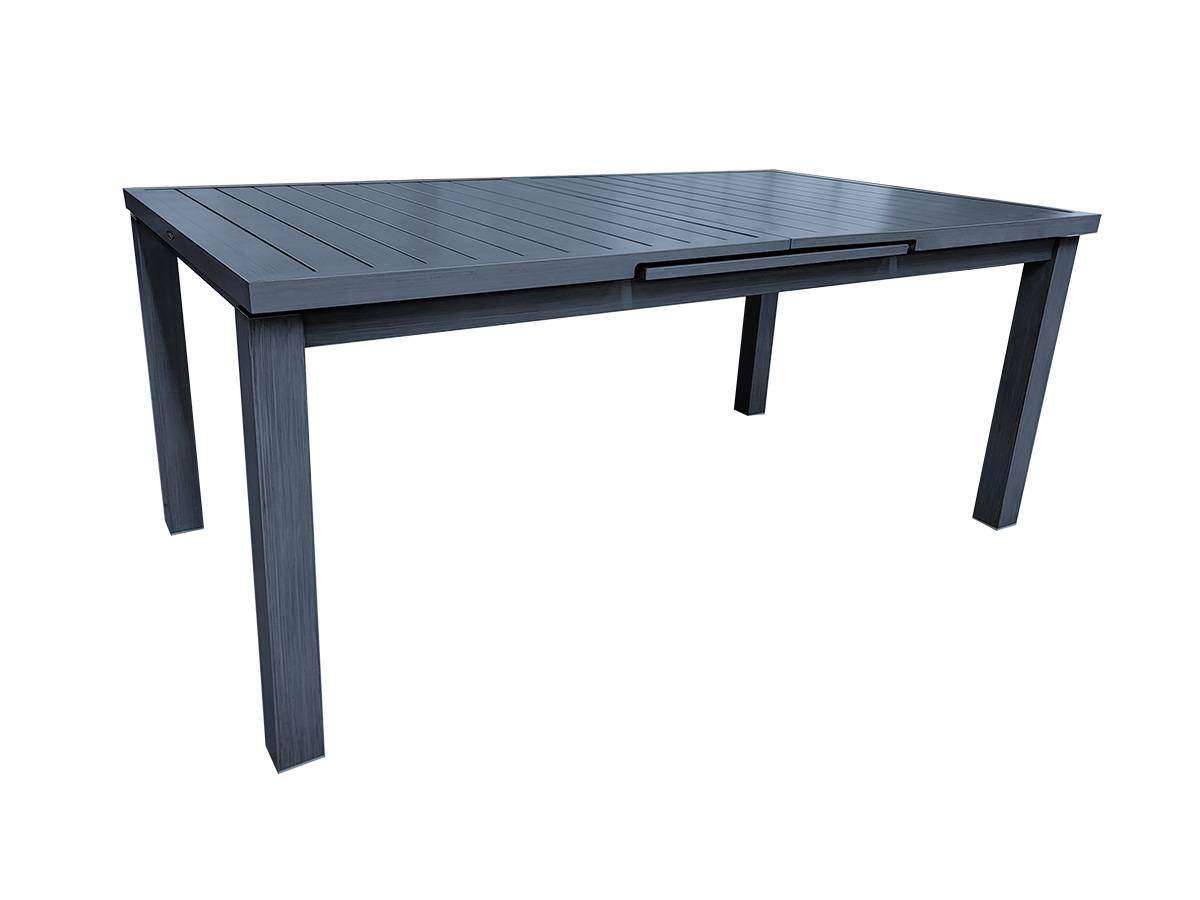 Table de jardin rectangulaire extensible en aluminium Santorin gris bleuté 8/10 places - Jardiline + 10 fauteuils - Imagen 3