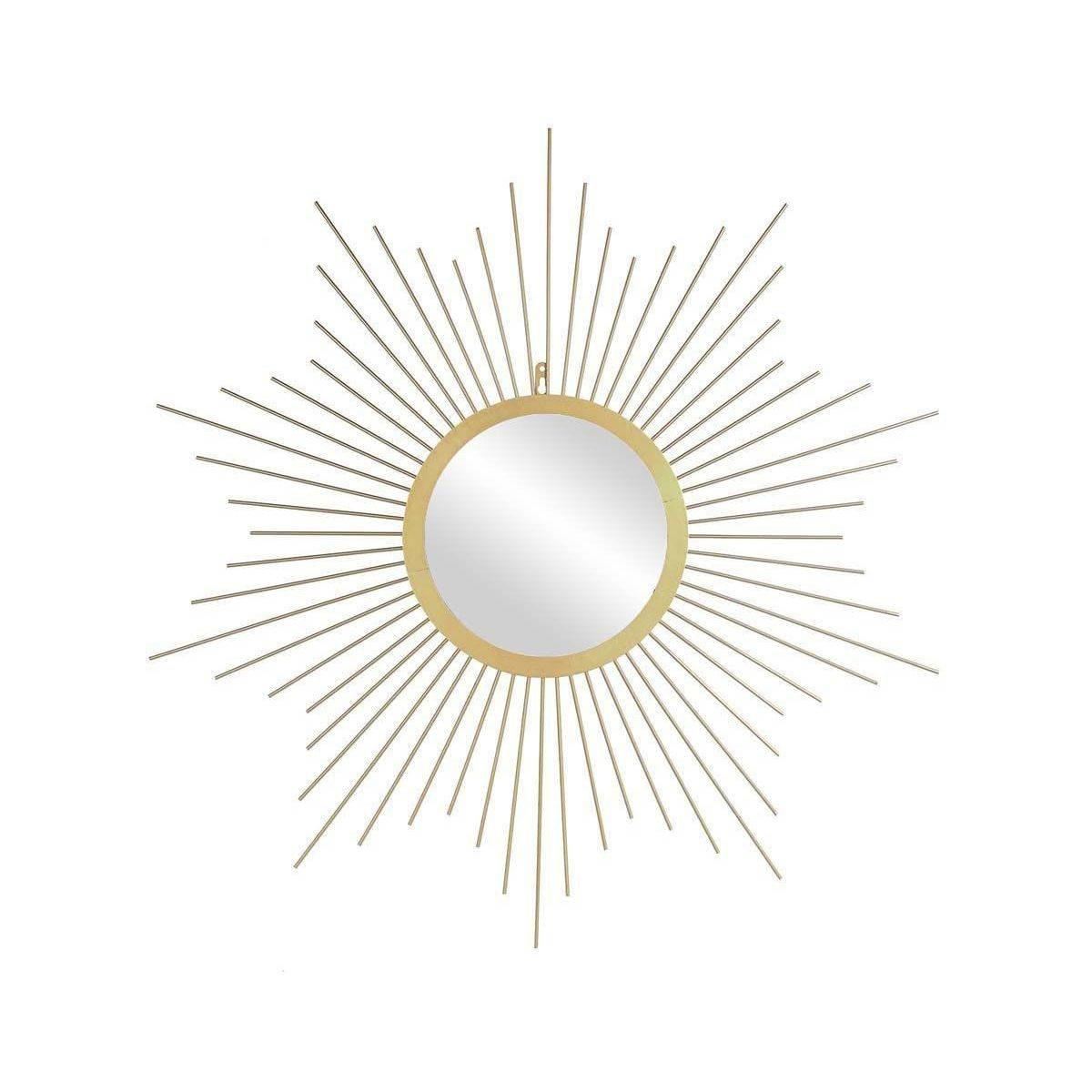 The Home Deco Factory - Miroir soleil en métal doré 66 cm