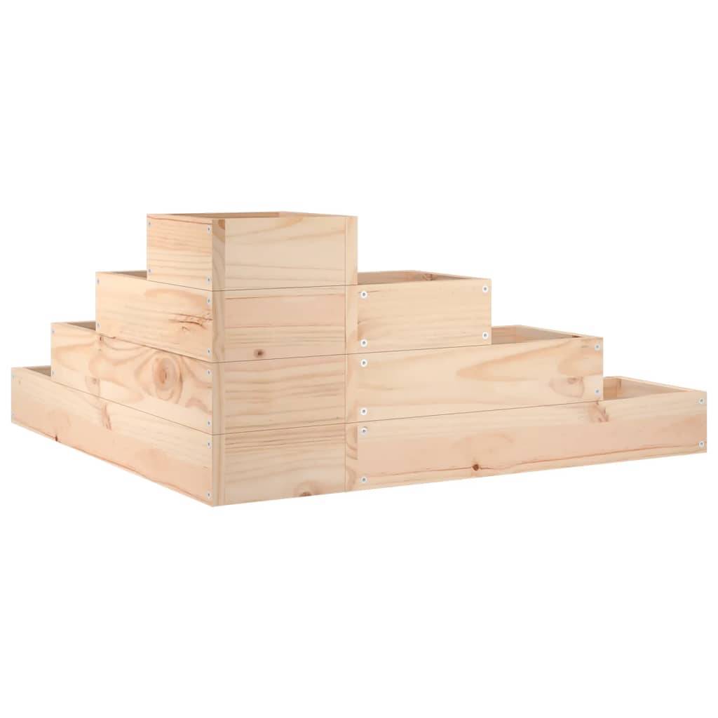 Jardinière 4 niveaux bois pin massif 80,5 x 79 x 36 cm - PANGIVO - Image 6