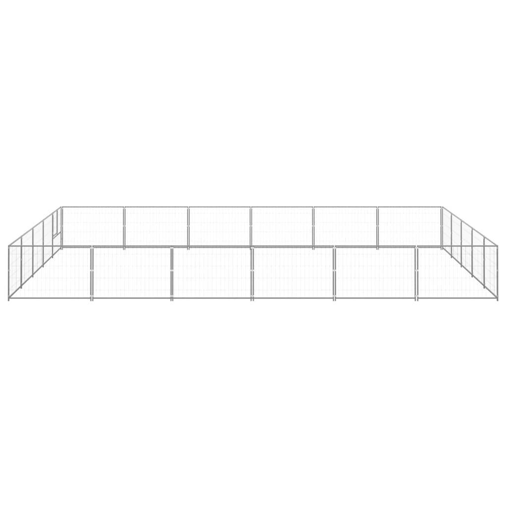 Helloshop26 - Chenil extérieur cage enclos parc animaux chien argenté 30 m² acier - Imagen 3