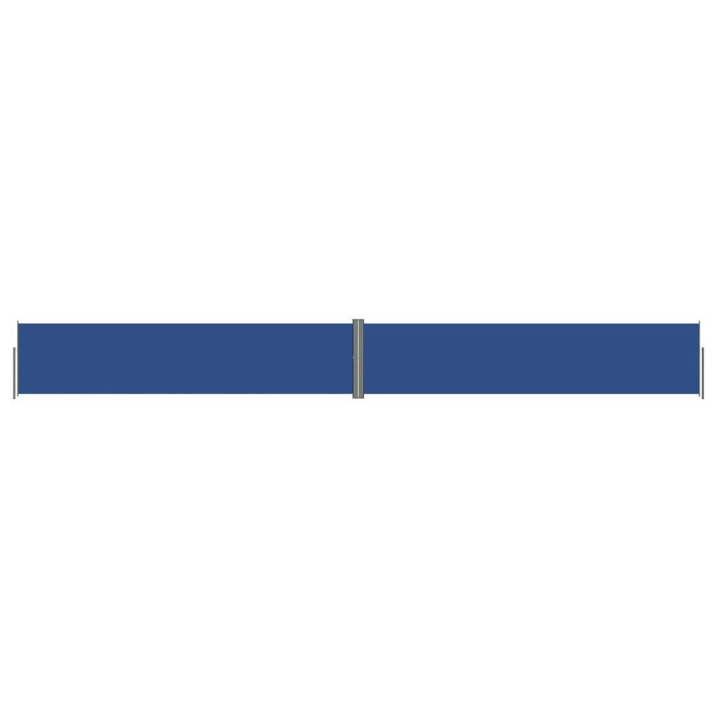 Helloshop26 - Auvent paravent store brise-vue latéral rétractable de patio jardin terrasse balcon protection visuelle écran 140 x 1200 cm bleu - Imagen 1