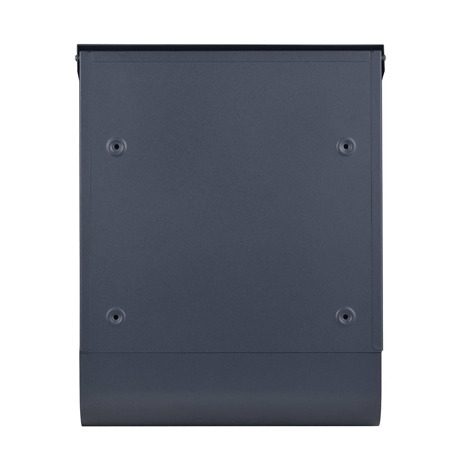 Helloshop26 - Boite aux lettres design porte-journaux boîte postale design murale 30 × 39 × 11 cm gris - Imagen 3