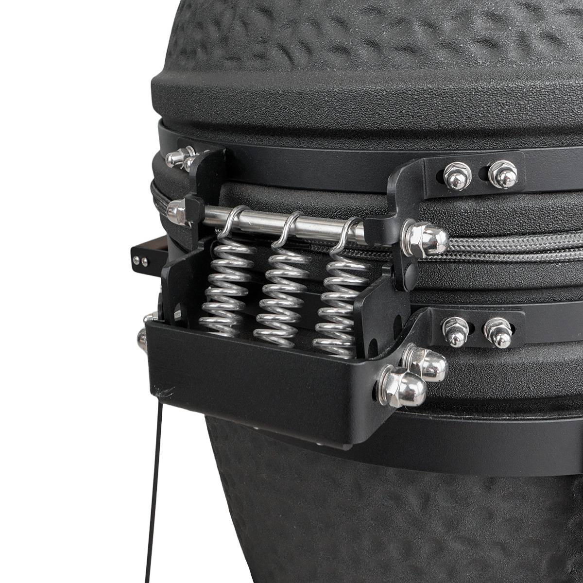 Barbecue kamado en céramique à poser Patton Epicure Compact 16" - Grille Ø 35,5 cm - Gris graphite - Image 7