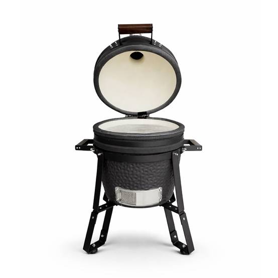 Barbecue kamado en céramique à poser Patton Epicure Compact 16" - Grille Ø 35,5 cm - Gris graphite - Image 2