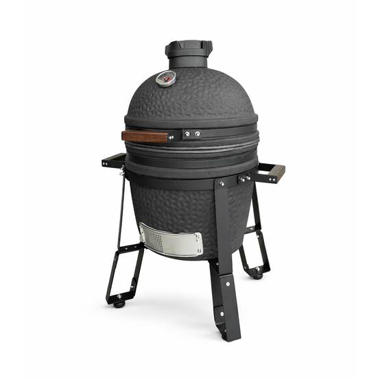 Barbecue kamado en céramique à poser Patton Epicure Compact 16" - Grille Ø 35,5 cm - Gris graphite - Image 4