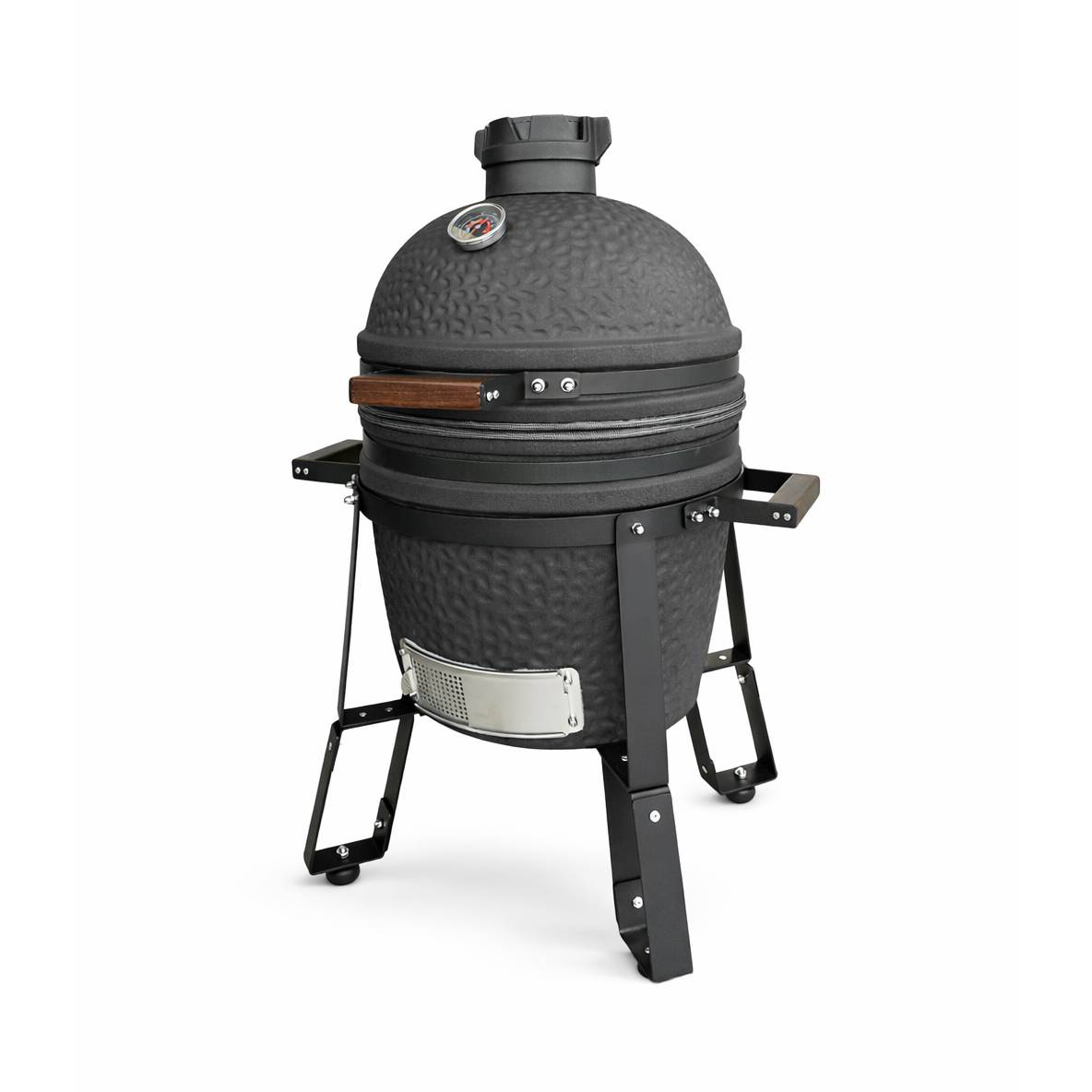 Barbecue kamado en céramique à poser Patton Epicure Compact 16" - Grille Ø 35,5 cm - Gris graphite - Image 4