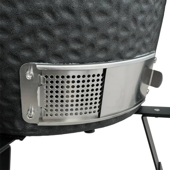 Barbecue kamado en céramique à poser Patton Epicure Compact 16" - Grille Ø 35,5 cm - Gris graphite - Image 10