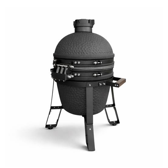 Barbecue kamado en céramique à poser Patton Epicure Compact 16" - Grille Ø 35,5 cm - Gris graphite - Image 6
