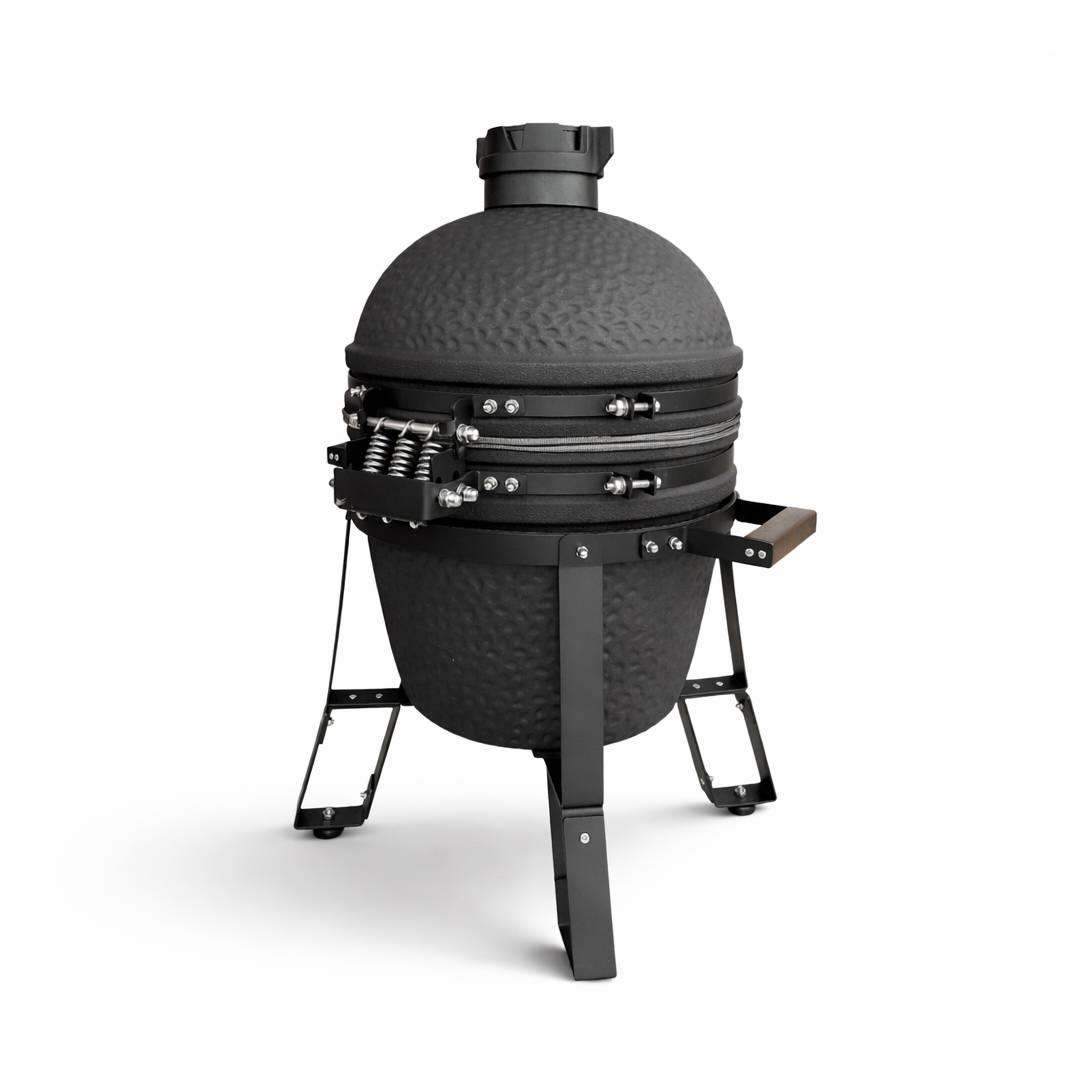 Barbecue kamado en céramique à poser Patton Epicure Compact 16" - Grille Ø 35,5 cm - Gris graphite - Image 6