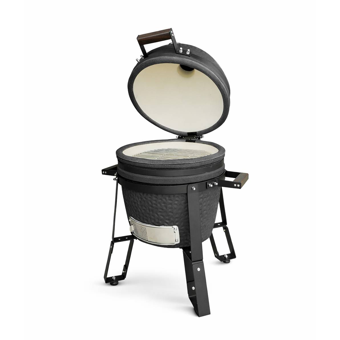 Barbecue kamado en céramique à poser Patton Epicure Compact 16" - Grille Ø 35,5 cm - Gris graphite - Image 5