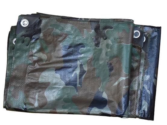 Bâche de protection 100g avec œillets - Camouflage Camouflage 5m x 6m - Image 3