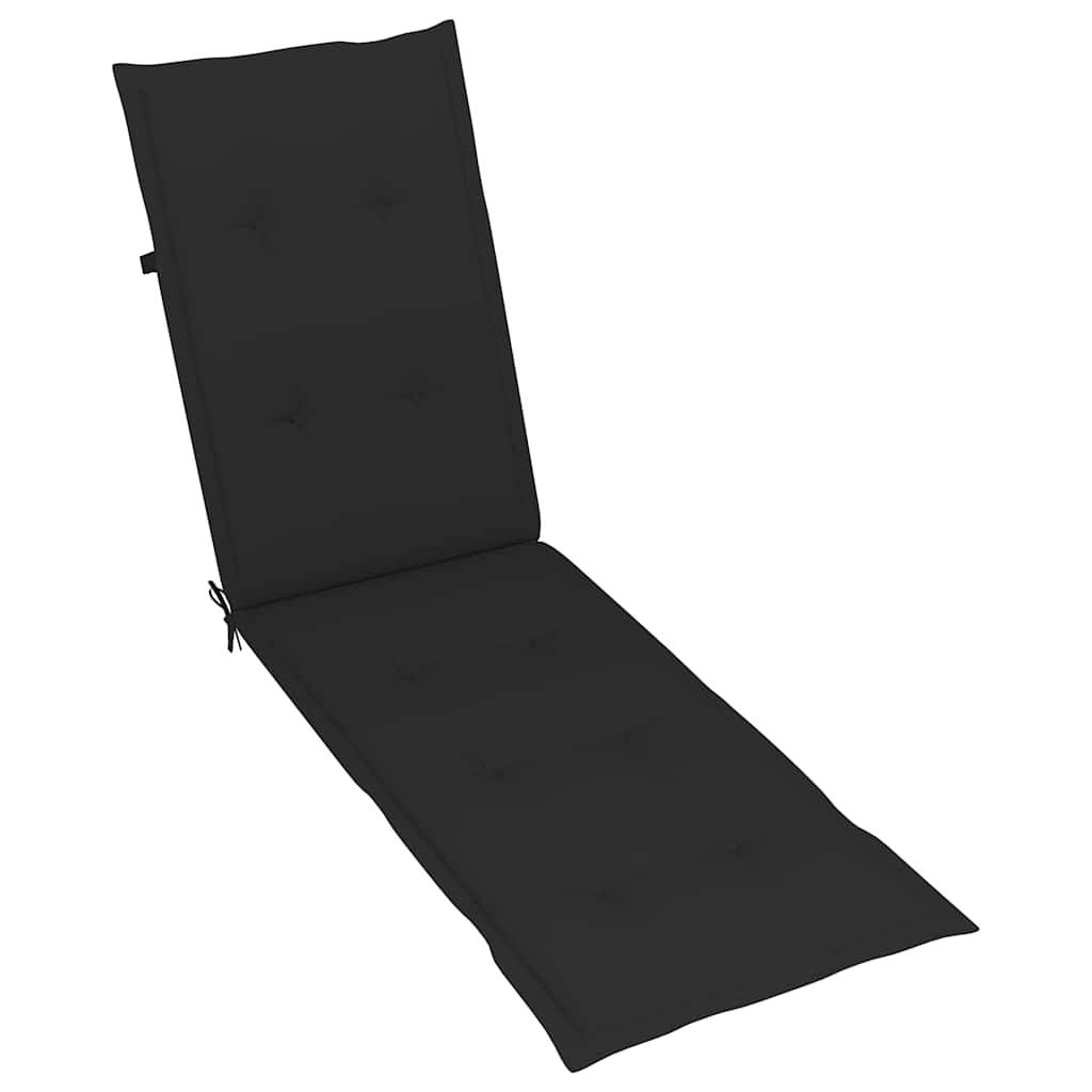 Vidaxl - Chaise longue d'extérieur repose-pied et coussin Acacia solide vidaXL 3064021 - Image 8