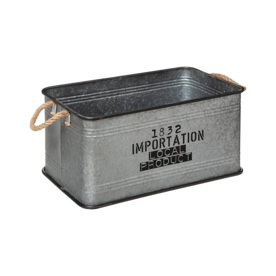 Lot de 3 malles métal gris plateau bois Atmosphera - Image 5