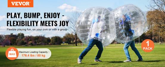Vevor - VEVOR Bulle gonflable transparente 1.2m, PVC 0.8mm, pour jeux en plein air adolescents/adultes, jardin. - Image 9
