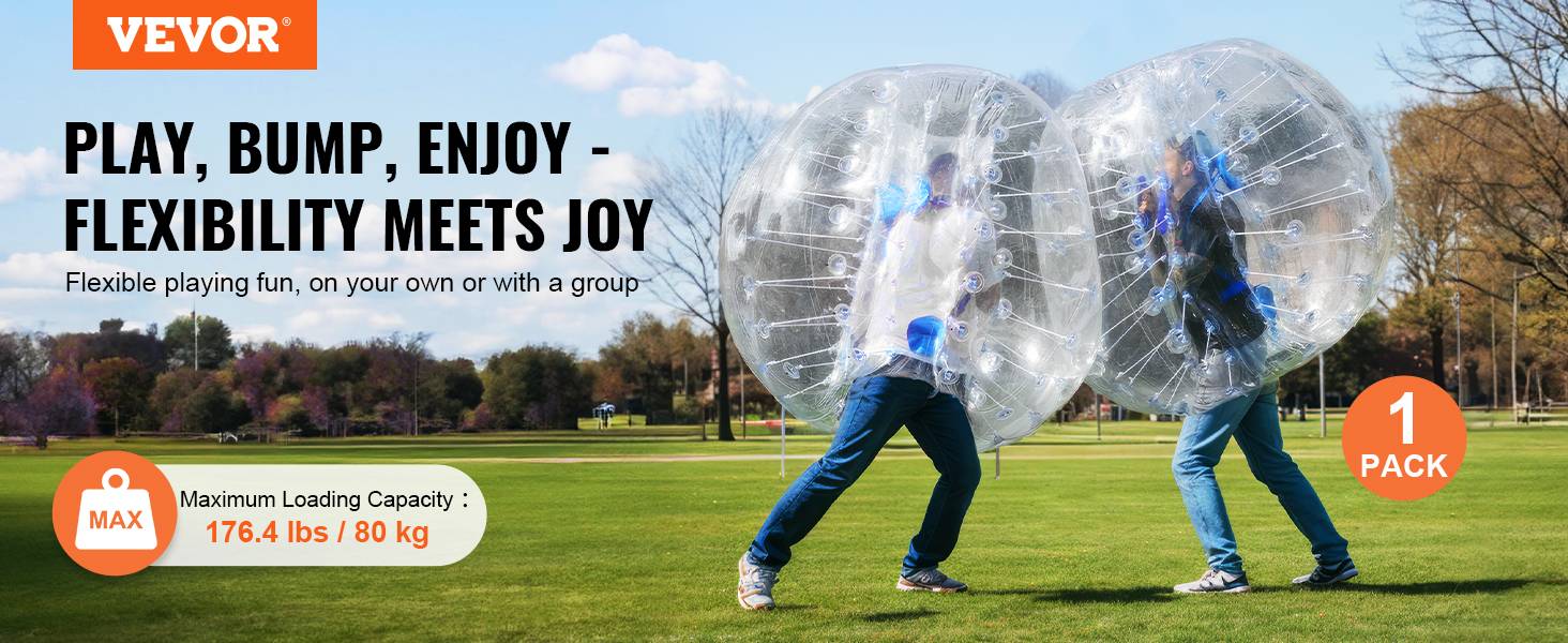 Vevor - VEVOR Bulle gonflable transparente 1.2m, PVC 0.8mm, pour jeux en plein air adolescents/adultes, jardin. - Image 9