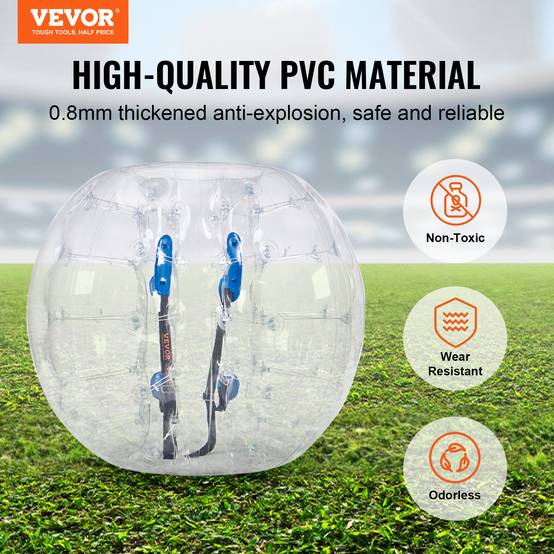 Vevor - VEVOR Bulle gonflable transparente 1.2m, PVC 0.8mm, pour jeux en plein air adolescents/adultes, jardin. - Image 2