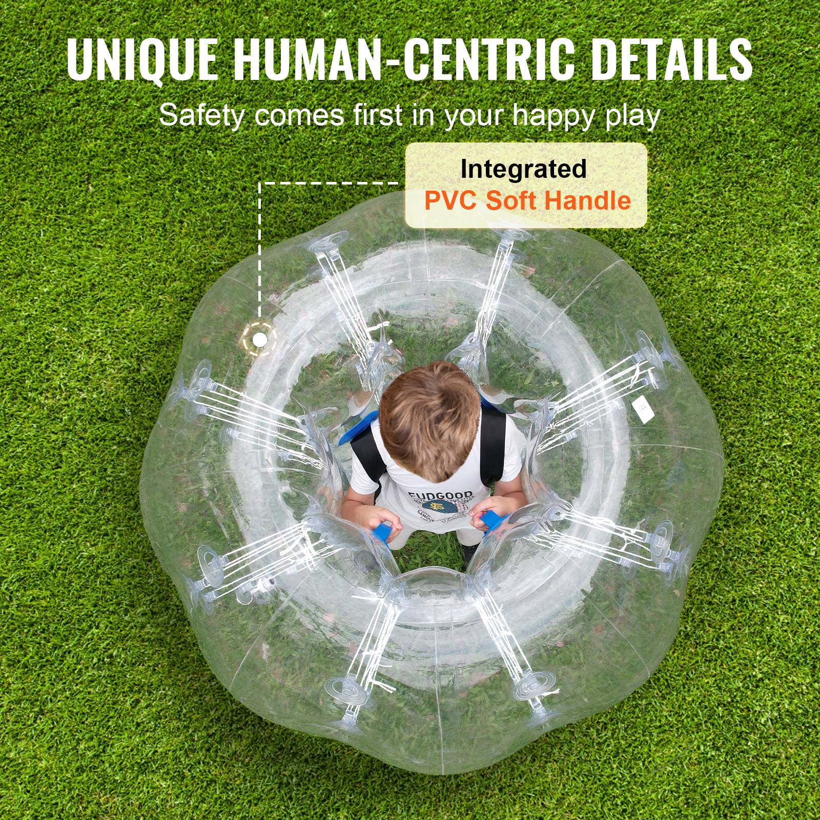 Vevor - VEVOR Bulle gonflable transparente 1.2m, PVC 0.8mm, pour jeux en plein air adolescents/adultes, jardin. - Image 4