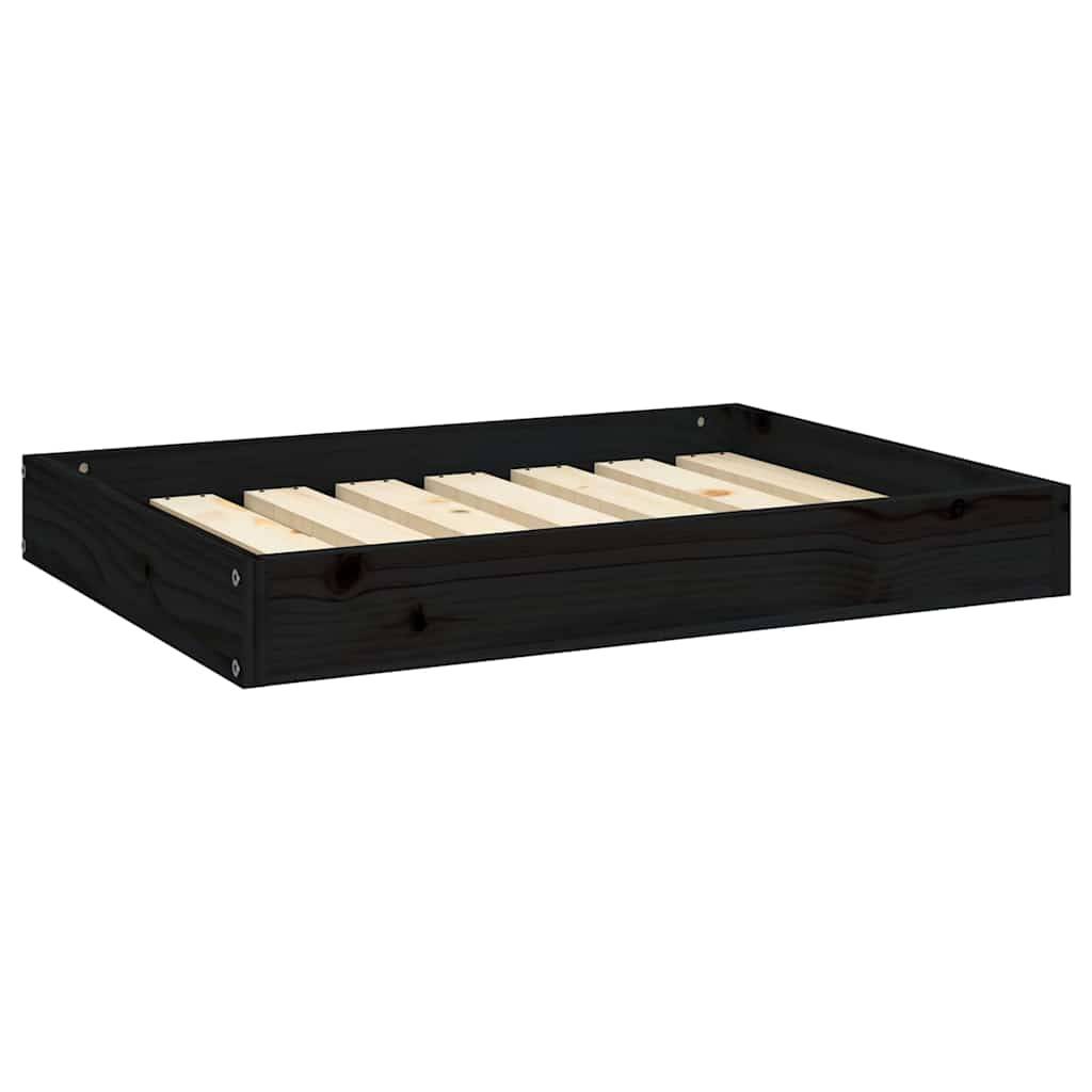 Vidaxl - Lit pour chien Noir 71,5x54x9 cm Bois de pin solide vidaXL 820860 - Imagen 2