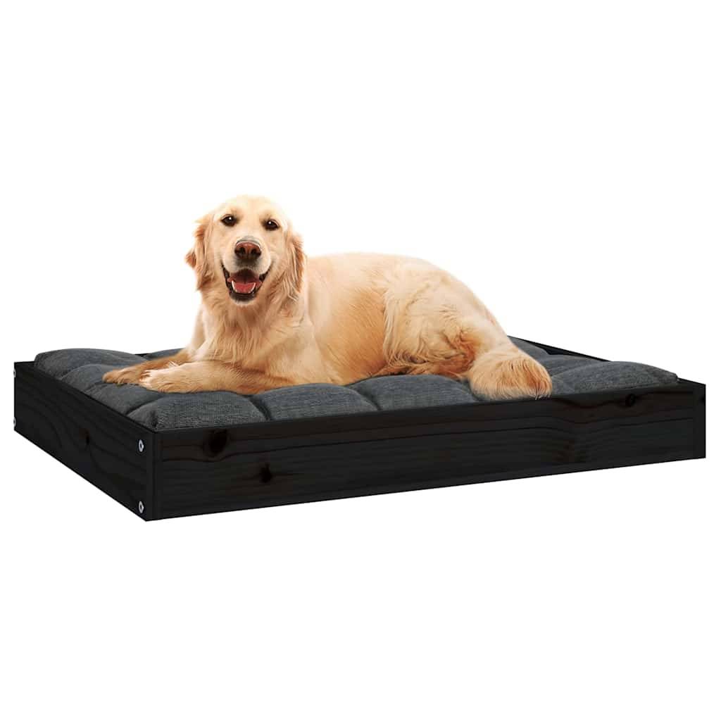 Vidaxl - Lit pour chien Noir 71,5x54x9 cm Bois de pin solide vidaXL 820860 - Imagen 5