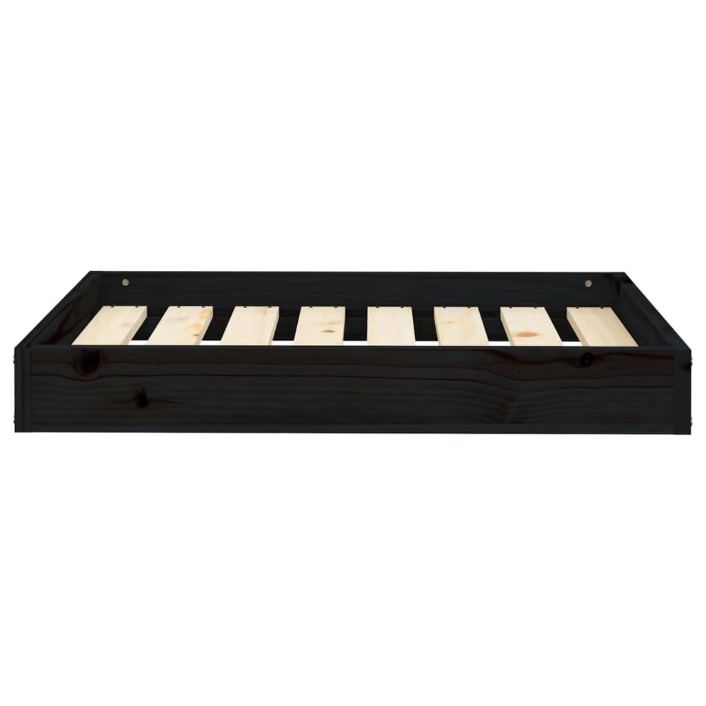 Vidaxl - Lit pour chien Noir 71,5x54x9 cm Bois de pin solide vidaXL 820860 - Imagen 7