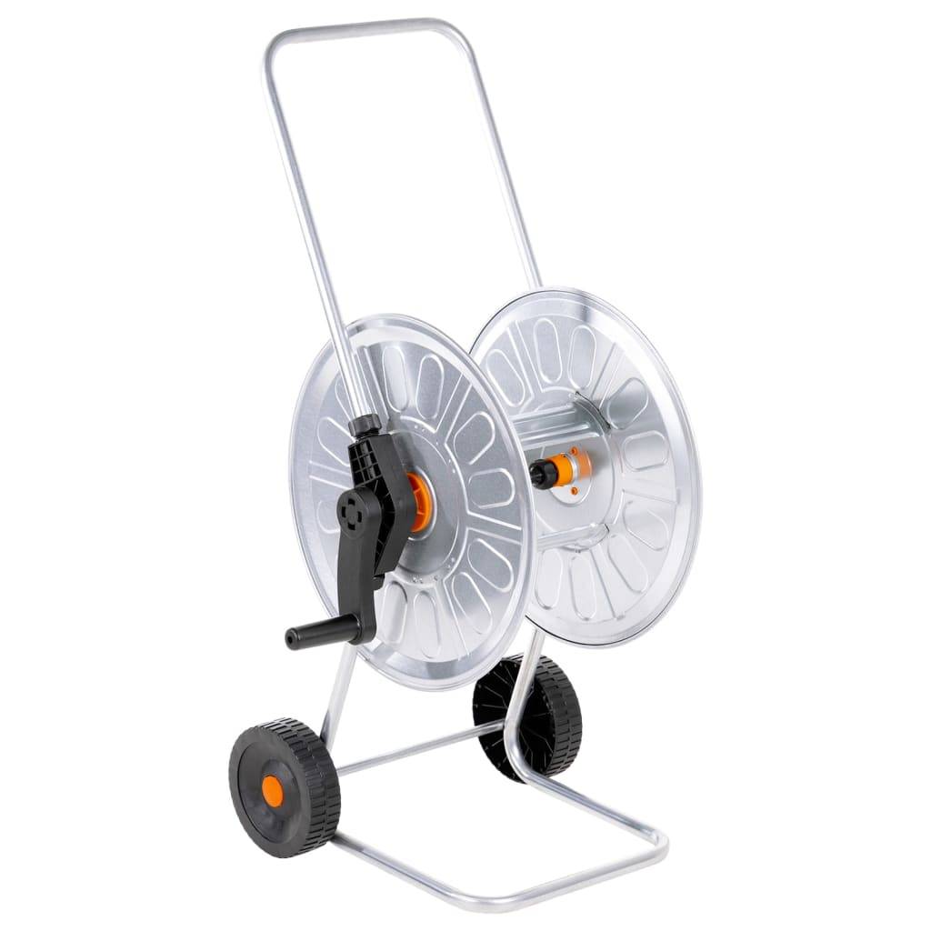 PANGIVO - Chariot enrouleur de tuyau acier argenté 40 x 21.5 x 40 cm - PANGIVO - Image 1