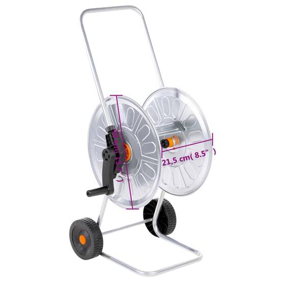 PANGIVO - Chariot enrouleur de tuyau acier argenté 40 x 21.5 x 40 cm - PANGIVO - Image 10