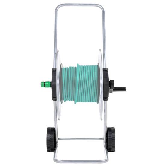 PANGIVO - Chariot enrouleur de tuyau acier argenté 40 x 21.5 x 40 cm - PANGIVO - Image 2