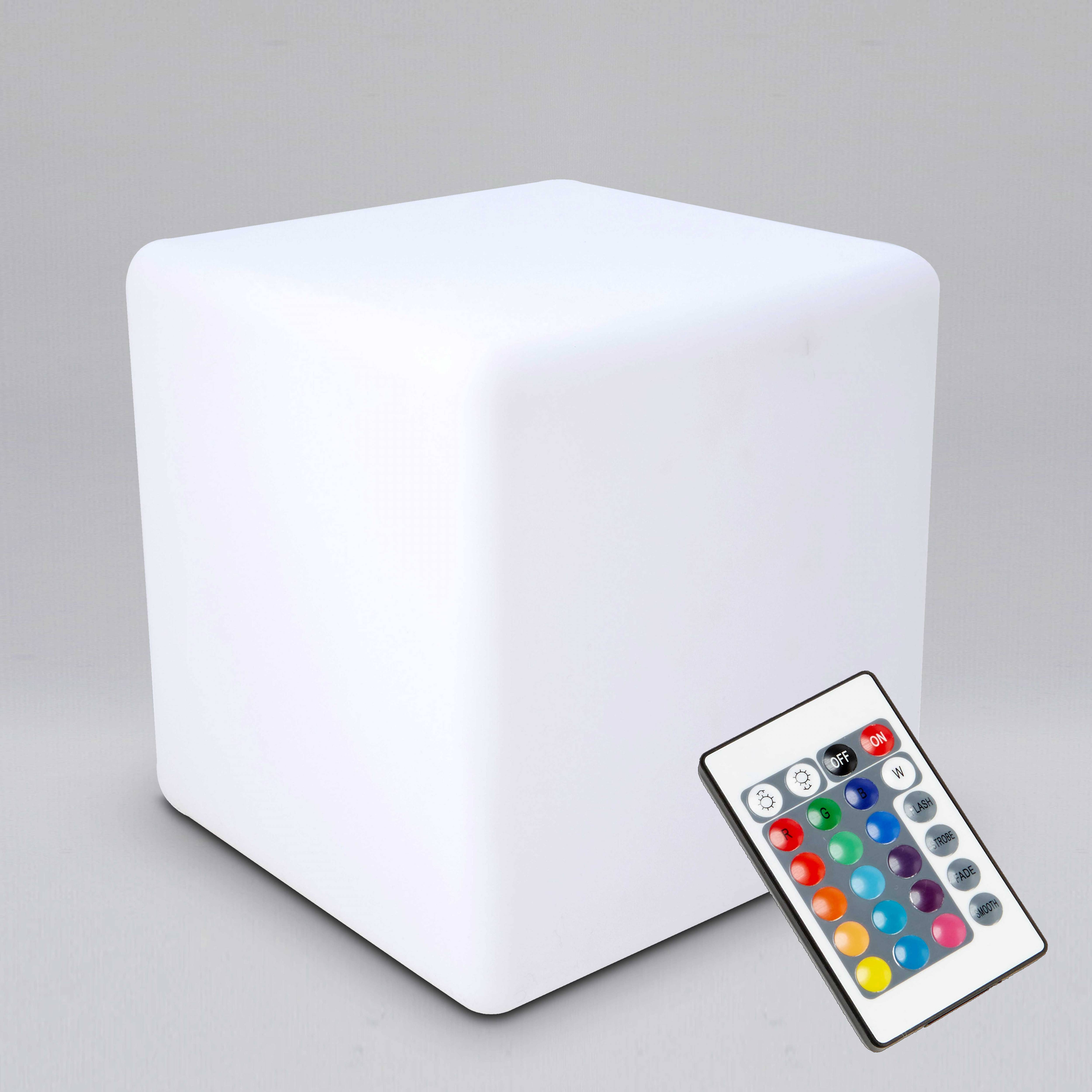 Oviala - Cube led lumineux polyéthylène blanche - Oviala - Imagen 1