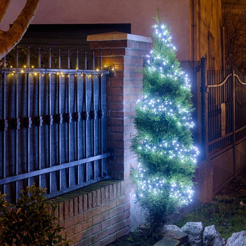 Lotti - Guirlande Boa 11.5M 1100 micro LED blanc froid câble vert 8 jeux de lumière Lotti - Imagen 9